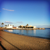 A shot of the beautiful beach in Fuengirola